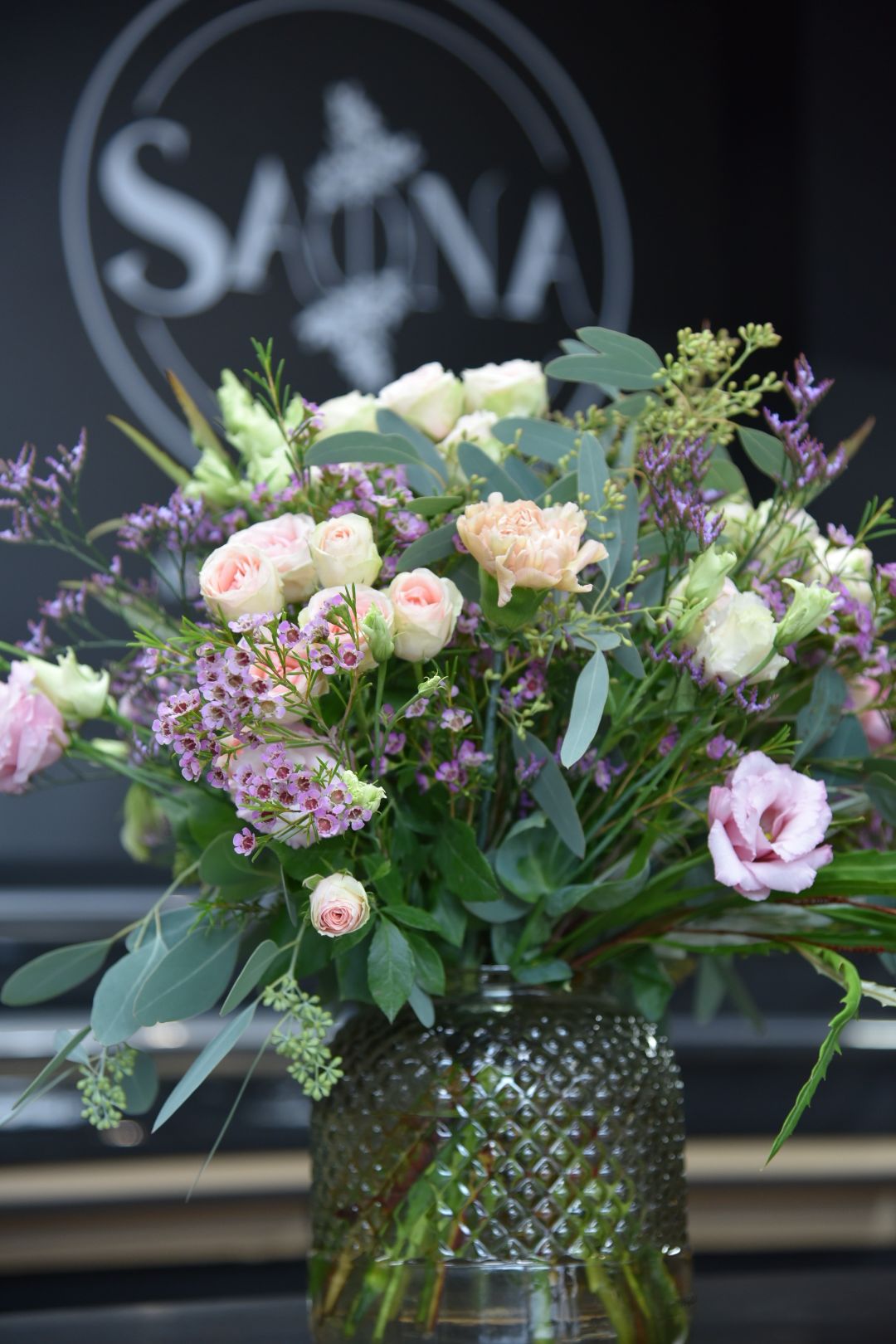 Bouquet avec vase